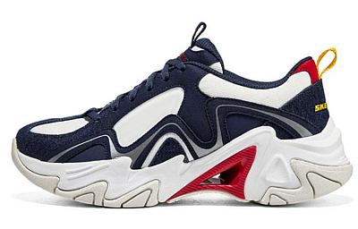 Skechers Stamina V3 Mecha Shoes 3 Low Top Chunky Sneakers Women's Blue Red