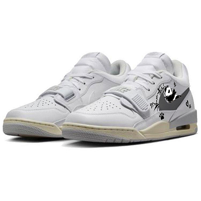 Jordan Legacy 312 Vintage Basketball Shoes Men Low Top Black/White
