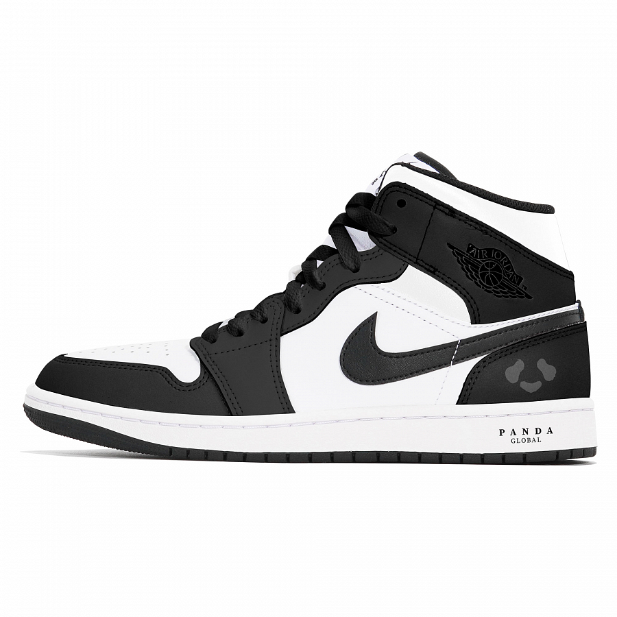 Jordan Air Jordan 1 Anti-Slip Wear-Resistant Mid-Top Vintage Basketball Shoes Men's Black White купить в интернет-магазине Yoocart с быстрой доставкой по России.