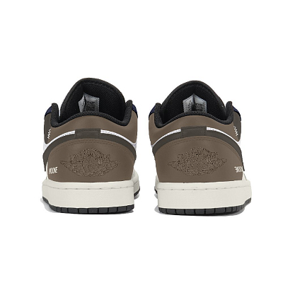 Jordan Air Jordan 1 Wear-Resistant Slip-Resistant Low-Top Vintage Basketball Shoes Men's Brown