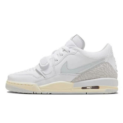 Jordan Legacy 312 ADCDAVINCI Custom Cushioned Slip Resistant Low Top Vintage Basketball Shoes Men's White Gray