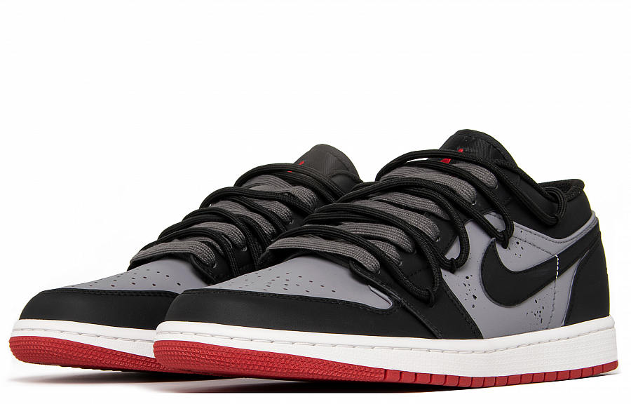 Jordan Air Jordan 1 Shadow Gothic Wear-Resistant Slip-Resistant Low-Top Vintage Basketball Shoes Men's Black Gray купить в интернет-магазине Yoocart с быстрой доставкой по России.
