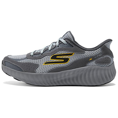 Skechers MEN'S GO Abrasion Resistant Breathable Low Top Running Shoes Men's Gray