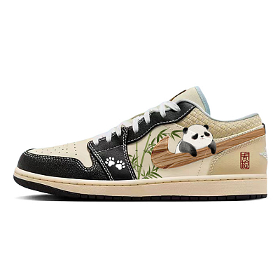 Jordan Air Jordan 1 Vintage Basketball Shoes Men's Low top Beige/Black