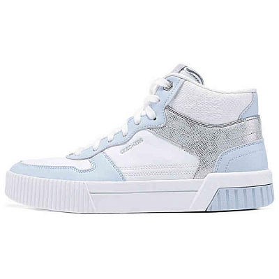 Skechers Mid Top Skateboard Shoes Women's White Blue