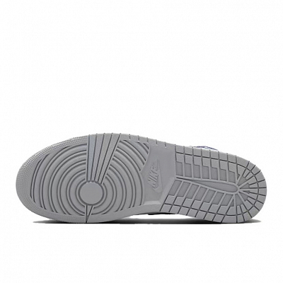 Jordan Air Jordan 1 Anti-Slip Wear-Resistant Low-Top Vintage Basketball Shoes Men's Gray White