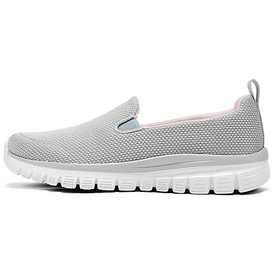 Skechers Sports Life Collection Low Top Casual Shoes Women's Gray Pink