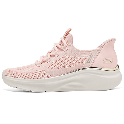 Skechers Bob's Breathable Wear Resistant Lightweight Low Top Training Shoes Women's Light Pink