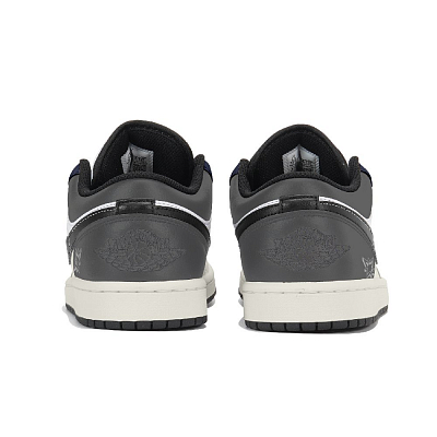 Jordan Air Jordan 1 Anti-Slip Wear-Resistant Low-Top Vintage Basketball Shoes Men's Gray
