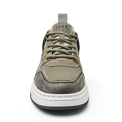 JEEP SPIRIT Vintage Trendy Versatile Fashion Low Top Skateboard Shoes Men's Khaki