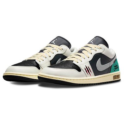 Jordan Air Jordan 1 Vintage Basketball Shoes Women's Low top Cyan/Black