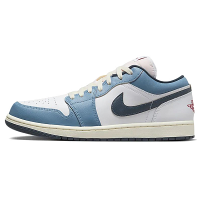 Jordan Air Jordan 1 Vintage Basketball Shoes Men's Low top White/Blue