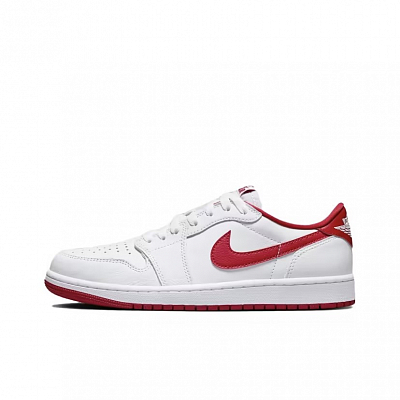 Jordan Air Jordan 1 Low-Top Vintage Basketball Shoes Unisex Red White Gold