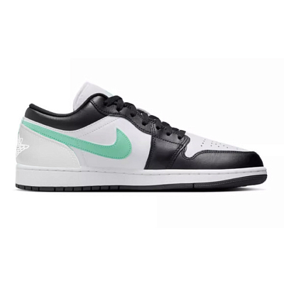 Jordan Air Jordan 1 Durable Breathable Low-Top Vintage Basketball Shoes Men's White Green