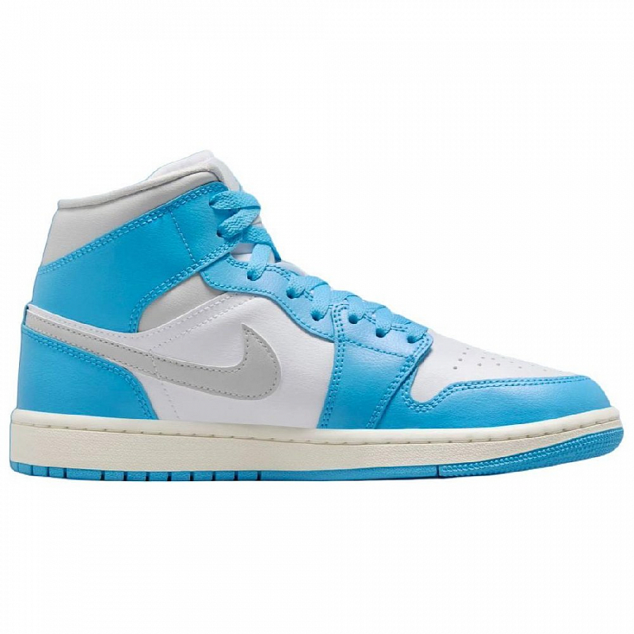 Jordan 1 Mid Dark Powder Blue White Sail Neutral Grey Women's купить в интернет-магазине Yoocart с быстрой доставкой по России.