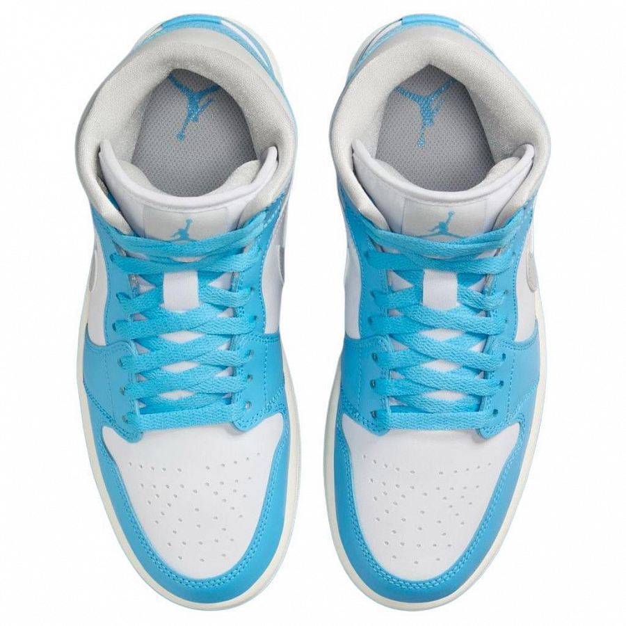 Jordan 1 Mid Dark Powder Blue White Sail Neutral Grey Women's купить в интернет-магазине Yoocart с быстрой доставкой по России.