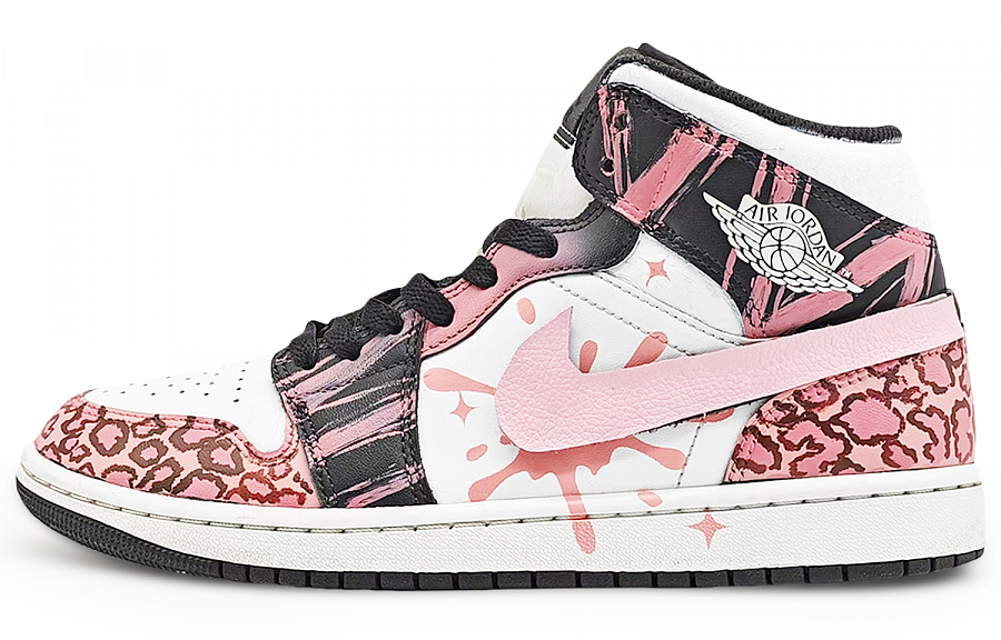 Jordan Abrasion Resistant Mid Top Vintage Basketball Shoes Men's Black Pink купить в интернет-магазине Yoocart с быстрой доставкой по России.