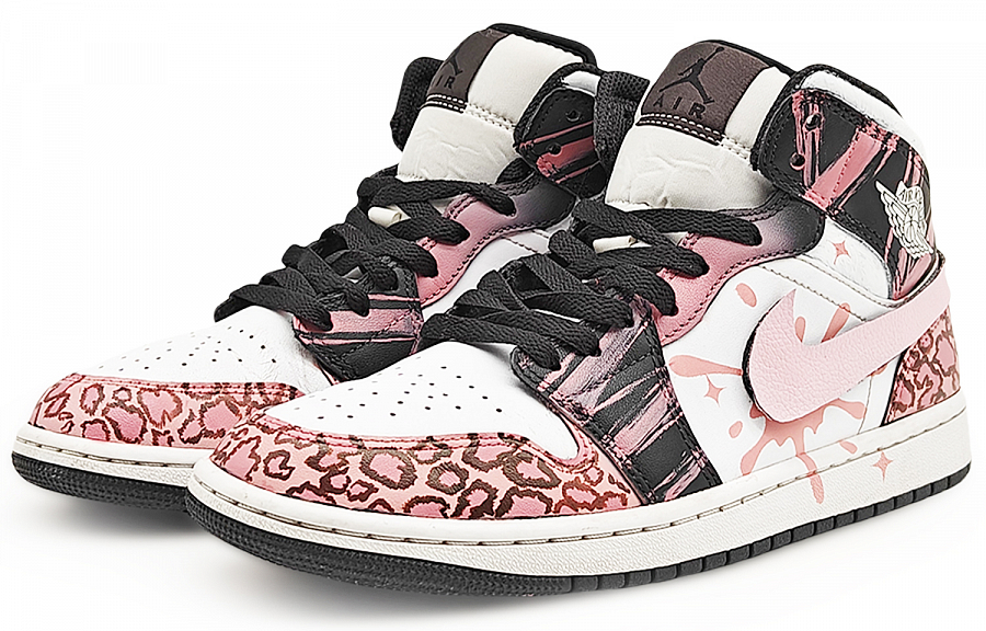 Jordan Abrasion Resistant Mid Top Vintage Basketball Shoes Men's Black Pink купить в интернет-магазине Yoocart с быстрой доставкой по России.