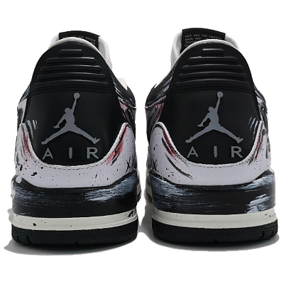 Jordan Legacy 312 Cushioning, Slip Resistant, And Abrasion Resistant Low Top Vintage Basketball Shoes Men's Black White