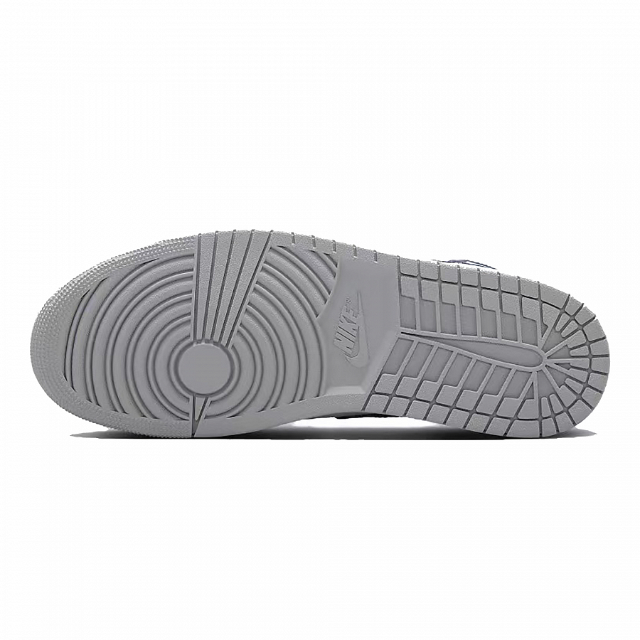 Jordan Air Jordan 1 Wear-Resistant Mid-Top Vintage Basketball Shoes Men's Gray Black купить в интернет-магазине Yoocart с быстрой доставкой по России.