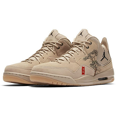 Jordan Courtside 23 Shock Absorbers With Slip Resistant Features Mid Top Vintage Basketball Shoes Men's Brown