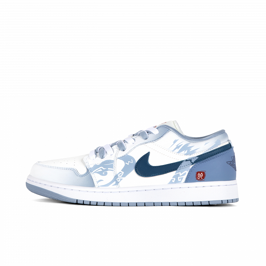 Jordan Air Jordan 1 Anti-Slip Wear-Resistant Low-Top Vintage Basketball Shoes Women's Blue White купить в интернет-магазине Yoocart с быстрой доставкой по России.