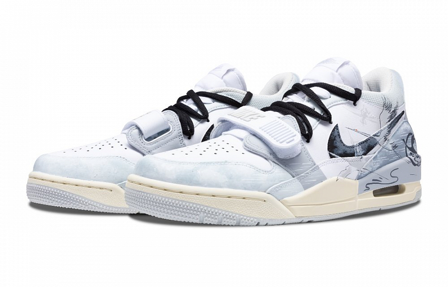 Jordan Legacy 312 Crane Groaning Wear-Resistant Slip-Resistant Low-Top Vintage Basketball Shoes Men's Gray купить в интернет-магазине Yoocart с быстрой доставкой по России.