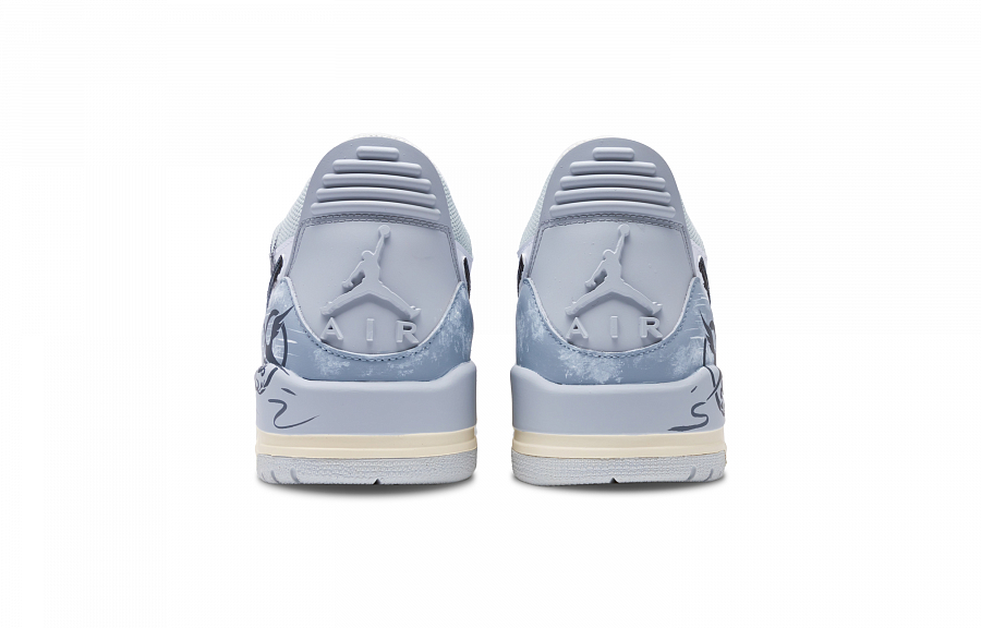 Jordan Legacy 312 Crane Groaning Wear-Resistant Slip-Resistant Low-Top Vintage Basketball Shoes Men's Gray купить в интернет-магазине Yoocart с быстрой доставкой по России.