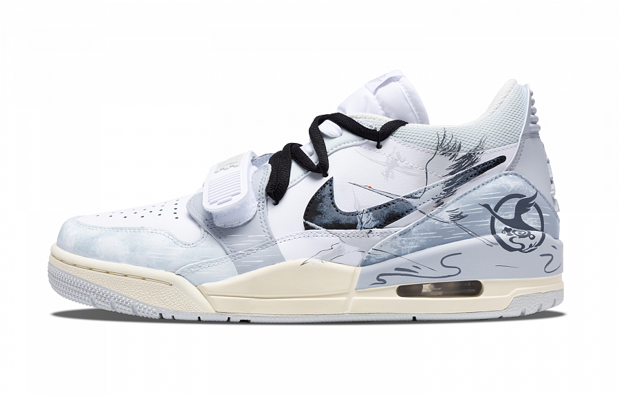 Jordan Legacy 312 Crane Groaning Wear-Resistant Slip-Resistant Low-Top Vintage Basketball Shoes Men's Gray купить в интернет-магазине Yoocart с быстрой доставкой по России.