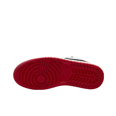Jordan Air Jordan 1 Abrasion Resistant Breathable Low Top Vintage Basketball Shoes Men's Black Red