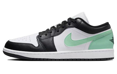 Jordan Air Jordan 1 Low Top Vintage Basketball Shoes Men's White Green