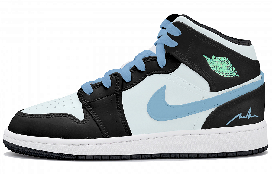 Jordan Air Jordan 1 High top Vintage Basketball Shoes Women's White Black Blue купить в интернет-магазине Yoocart с быстрой доставкой по России.