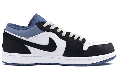 Jordan Air Jordan 1 Wear-Resistant Slip-Resistant Cushioning Low-Top Vintage Basketball Shoes Men's Black
