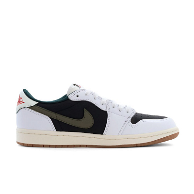 Jordan Air Jordan 1 Cushioning Slip-Resistant Balance Low-Top Vintage Basketball Shoes Women's Black White