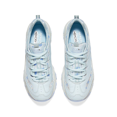 Skechers DLITES Wear-Resistant Low-Top Chunky Sneakers Women's Light Blue