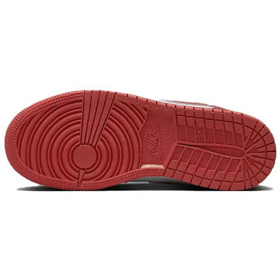Jordan Air Jordan 1 Anti Slip Wear Resistant Low Top Vintage Basketball Shoes Women's Red White