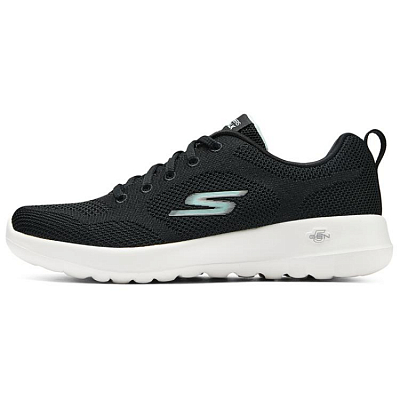 Skechers Cushioning And Breathable Low Top Running Shoes Women's Black Green