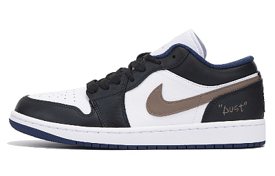 Jordan Air Jordan 1 Cushioning Anti-Slip And Wear-Resistant Low-Top Vintage Basketball Shoes Women's Steel Blue