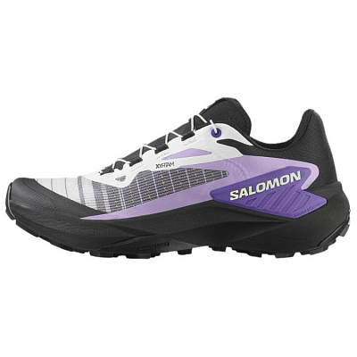 SALOMON GENESIS Abrasion Resistant Support Low Top Casual Trail Running Marathon Running Shoes Women's Black Purple