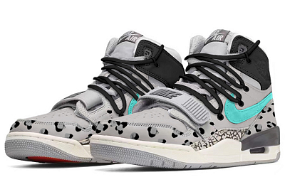 Jordan Legacy 312 High-Top Vintage Basketball Shoes Men's Green Black