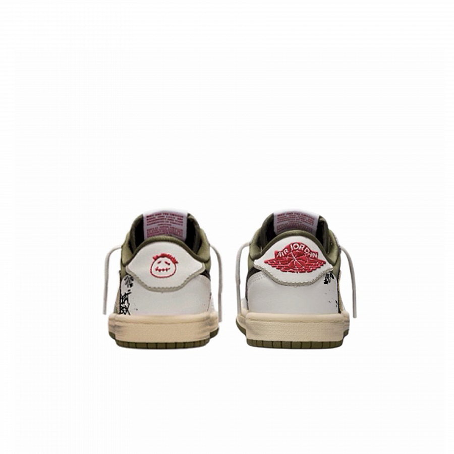 Travis Scott X Jordan Air Jordan 1 Vintage Basketball Shoes Unisex Low top Beige/Green купить в интернет-магазине Yoocart с быстрой доставкой по России.