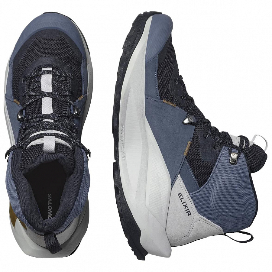 SALOMON Elixir Support Mid-Top Trekking Shoes Men's Gray купить в интернет-магазине Yoocart с быстрой доставкой по России.