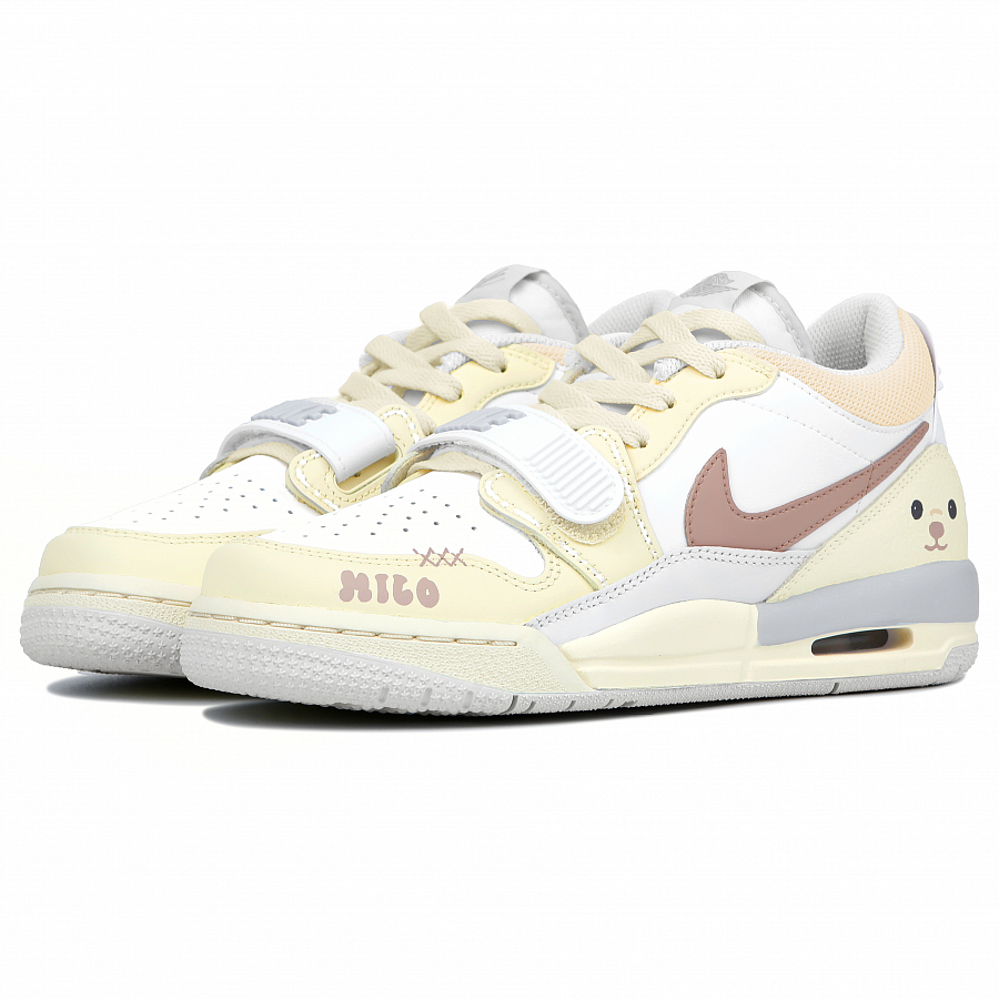 Jordan Legacy 312 Sunbeauty Puppy Slip-Resistant Cushioning Low-Top Vintage Basketball Shoes Women's Yellow White купить в интернет-магазине Yoocart с быстрой доставкой по России.