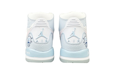 Jordan Legacy 312 Abrasion-Resistant Slip-Resistant Mid-Top Vintage Basketball Shoes GS Blue White