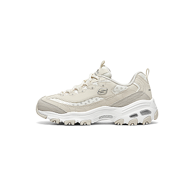 Skechers DLITES Wear-resistant And Lightweight Low-Top Running Shoes Women's Beige