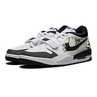 Jordan Air Jordan 1 Cushioning Anti-Slip Wear-Resistant Breathability Low-Top Vintage Basketball Shoes Men's Black