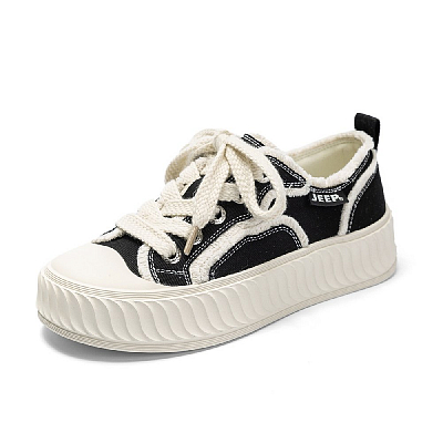 JEEP SPIRIT Lightweight Low-Top Canvas Shoes Women's Ecru