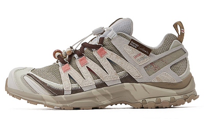 SALOMON XA PRO 3D LA YAUTE Cushioned Slip-Resistant Low-Top Casual Running Shoes Unisex Beige White Brown
