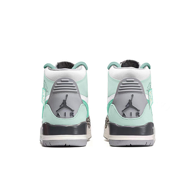 Jordan Legacy 312 Cushioning Abrasion Resistant Breathable High top Vintage Basketball Shoes Men's White Green