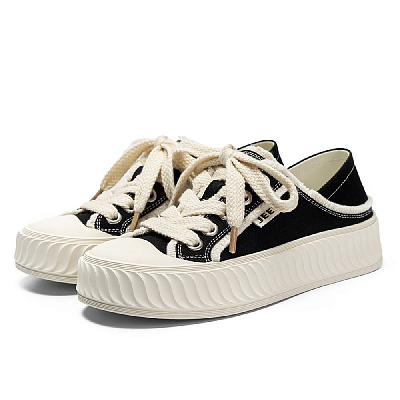 JEEP SPIRIT Low Top Canvas Shoes Women's Ecru